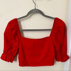 Red top and skirt set never worn pink Lily